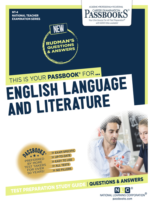 Title details for ENGLISH LANGUAGE AND LITERATURE by National Learning Corporation - Available